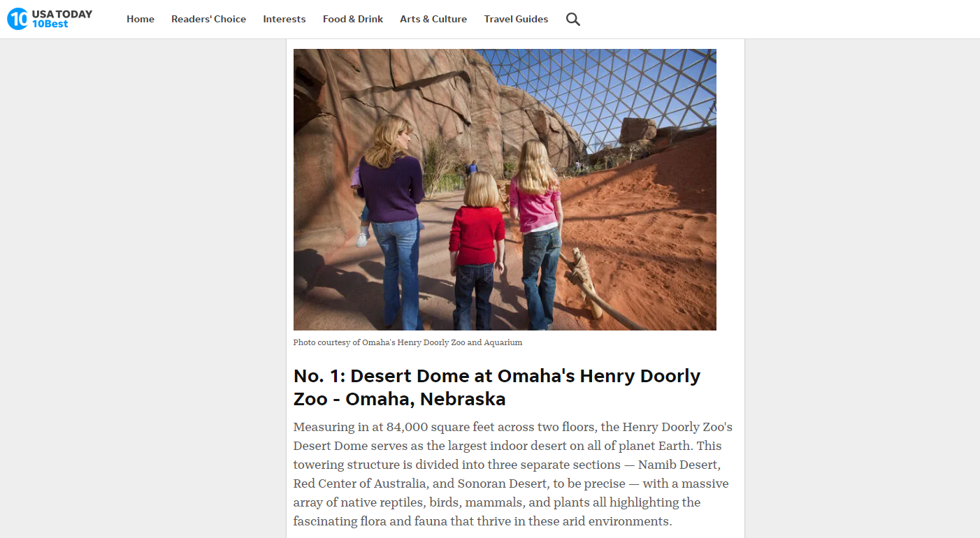 USA Today 10Best Zoo Exhibits that are Redefining Wildlife Experiences