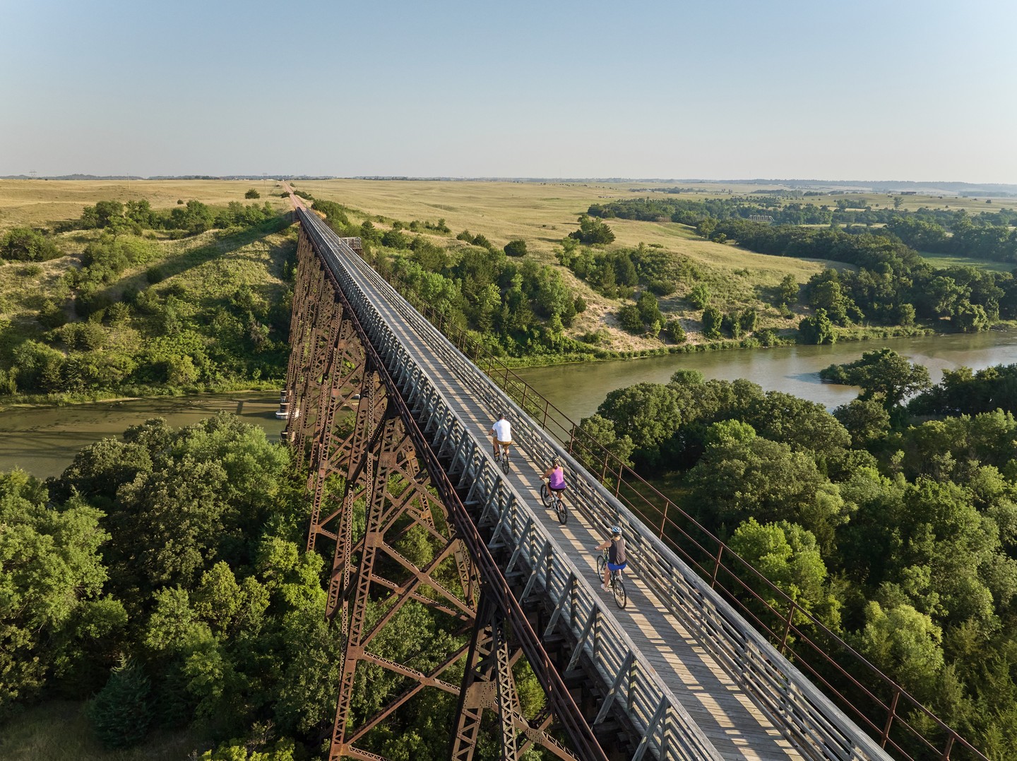 Cowboy Trail Bridge across the Niobrara River near Valentine in the Nebraska Sandhills