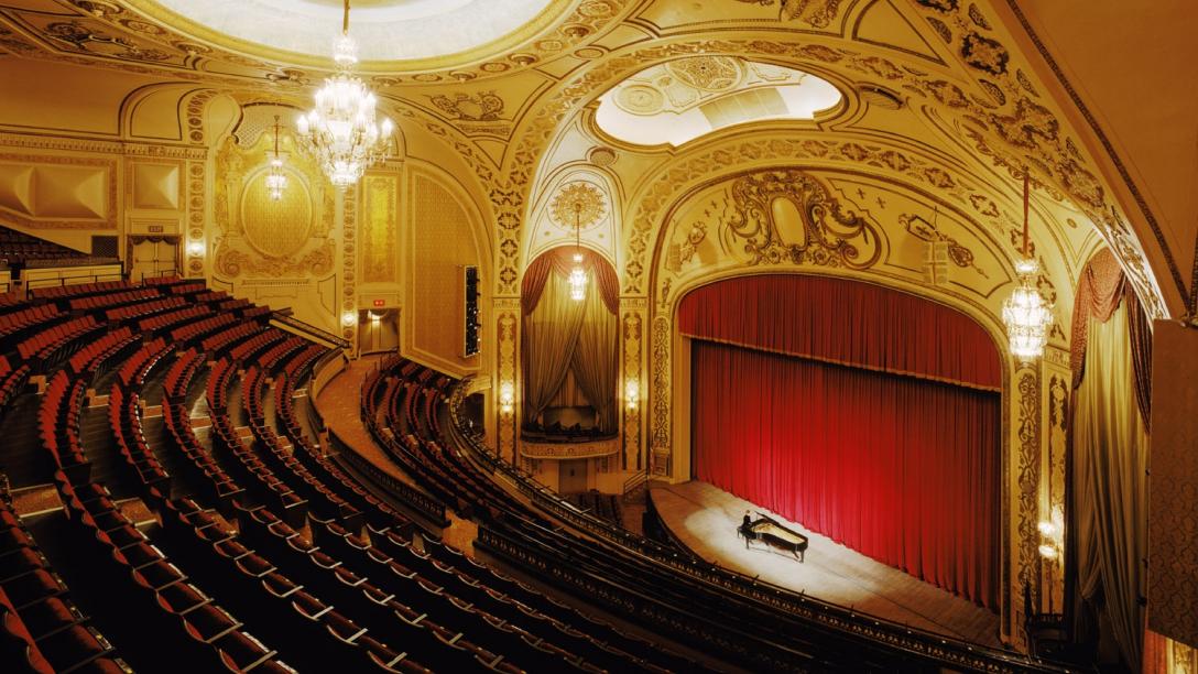 Interior shot of the Orpheum Theater stage