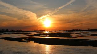 Platte River, sunset