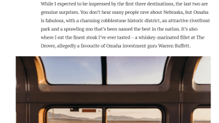 article in the traveler mentioning Nebraska