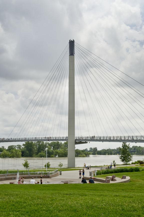 View from Kerrey Pedestrian Bridge