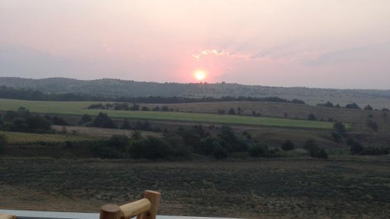 Early risers enjoy coffee on the deck with this fabulous sunrise every day!