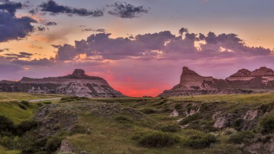 Sunset through Mitchell Pass. NPS Photo / Poffenberger