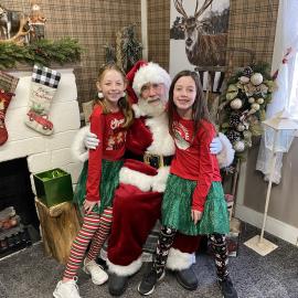 Girls with Santa at Newleaf