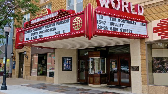 Catch a motion picture or unique stage show at The World Theatre